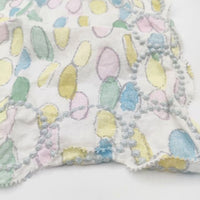 mina perhonen jellybeans tambourine 刺繍 手ぬぐい ハンカチ ホワイト マルチカラー レディース ミナペルホネン【中古】5-1012G∞
