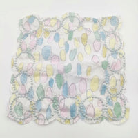 mina perhonen jellybeans tambourine 刺繍 手ぬぐい ハンカチ ホワイト マルチカラー レディース ミナペルホネン【中古】5-1012G∞