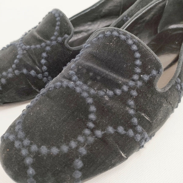 mina perhonen tambourine ベロア スリッポン サイズ24.5cm シューズ