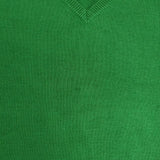 veritecoeur コットンカシミヤ Vネックニットベスト 定価17000円 ノースリーブ セーター ニット グリーン レディース ヴェリテクール【中古】5-1025T∞