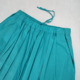 BARNYARDSTORM タックイージーパンツ サーカスパンツ コットン パンツ ターコイズブルー レディース バンヤードストーム【中古】5-1126M∞