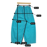 BARNYARDSTORM タックイージーパンツ サーカスパンツ コットン パンツ ターコイズブルー レディース バンヤードストーム【中古】5-1126M∞