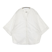green label relaxing ワッシャードルマンスリーブシャツ 定価8910円 ホワイト レディース グリーンレーベルリラクシング【中古】5-0822S♪