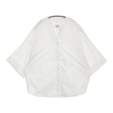 green label relaxing ワッシャードルマンスリーブシャツ 定価8910円 ホワイト レディース グリーンレーベルリラクシング【中古】5-0822S♪