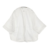 green label relaxing ワッシャードルマンスリーブシャツ 定価8910円 ホワイト レディース グリーンレーベルリラクシング【中古】5-0822S♪
