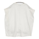 ROSE BUD 裾リブ ノースリーブTシャツ 6002113044 フレンチスリーブ カットソー ホワイト レディース ローズバッド【中古】5-0822S♪