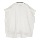 ROSE BUD 裾リブ ノースリーブTシャツ 6002113044 フレンチスリーブ カットソー ホワイト レディース ローズバッド【中古】5-0822S♪