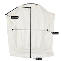 ROSE BUD 裾リブ ノースリーブTシャツ 6002113044 フレンチスリーブ カットソー ホワイト レディース ローズバッド【中古】5-0822S♪