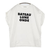 SHIPS ローズペトール半袖 プリントTEE 定価7920円 フレンチスリーブ 半袖Ｔシャツ カットソー ホワイト レディース シップス【中古】5-0822S♪