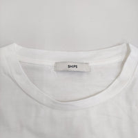 SHIPS ローズペトール半袖 プリントTEE 定価7920円 フレンチスリーブ 半袖Ｔシャツ カットソー ホワイト レディース シップス【中古】5-0822S♪
