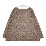 ARMEN 花柄 フラワープリント プルオーバー インド製 コットン ブラウス シャツ ベージュ パープル レディース アーメン【中古】6-0301M∞