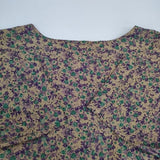 ARMEN 花柄 フラワープリント プルオーバー インド製 コットン ブラウス シャツ ベージュ パープル レディース アーメン【中古】6-0301M∞