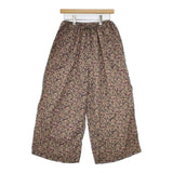 ARMEN 花柄 フラワープリント イージーパンツ インド製 コットン パンツ ベージュ パープル レディース アーメン【中古】6-0301M∞