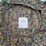 ARMEN 花柄 フラワープリント イージーパンツ インド製 コットン パンツ ベージュ パープル レディース アーメン【中古】6-0301M∞