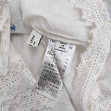 FREAK'S STORE 未使用品 インド コットンスラブ刺繍バックリボンキャミソール 25SS ホワイト ブルー レディース フリークスストア【中古】5-0902S♪