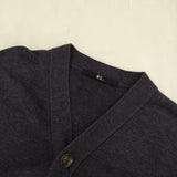 45R/45rpm スビン総針カーディガン 定価40700円 華夏 コットン カーディガン ネイビー レディース フォーティーファイブアールピーエム【中古】5-1204M∞