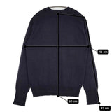 45R/45rpm スビン総針カーディガン 定価40700円 華夏 コットン カーディガン ネイビー レディース フォーティーファイブアールピーエム【中古】5-1204M∞