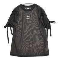 PUMA PBAE MESH TEE オールメッシュ リボン 532549-01 半袖Ｔシャツ カットソー ブラック レディース プーマ【中古】5-0822S♪