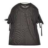 PUMA PBAE MESH TEE オールメッシュ リボン 532549-01 半袖Ｔシャツ カットソー ブラック レディース プーマ【中古】5-0822S♪