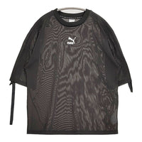 PUMA PBAE MESH TEE オールメッシュ リボン 532549-01 半袖Ｔシャツ カットソー ブラック レディース プーマ【中古】5-0822S♪