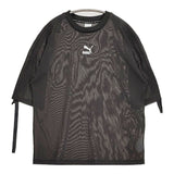 PUMA PBAE MESH TEE オールメッシュ リボン 532549-01 半袖Ｔシャツ カットソー ブラック レディース プーマ【中古】5-0822S♪