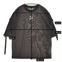 PUMA PBAE MESH TEE オールメッシュ リボン 532549-01 半袖Ｔシャツ カットソー ブラック レディース プーマ【中古】5-0822S♪