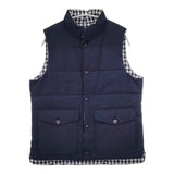 MACKINTOSH PHILOSOPHY リバーシブル ギンガムチェック 中綿 ベスト ネイビー レディース マッキントッシュフィロソフィー【中古】5-1127T∞