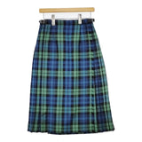 O'NEIL OF DUBLIN/Harriss キルト チェック ウール スカート ブルー グリーン レディース オニールオブダブリン/ハリス【中古】5-1225T∞