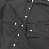 Harriss コットン パンチング加工 長袖シャツ ネイビー レディース ハリス【中古】5-1124M∞