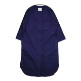 SI-HIRAI コートワンピース CHSS18-3704 比翼ボタン コットン コート ネイビー レディース スーヒライ【中古】5-1124M∞