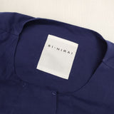 SI-HIRAI コートワンピース CHSS18-3704 比翼ボタン コットン コート ネイビー レディース スーヒライ【中古】5-1124M∞