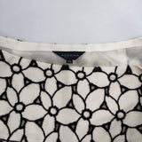 APPENA ウール フラワー 刺繍 ロングスカート オフホワイト ブラック レディース アペーナ【中古】5-1225T∞