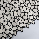 APPENA ウール フラワー 刺繍 ロングスカート オフホワイト ブラック レディース アペーナ【中古】5-1225T∞