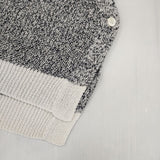 C+ 新品 コットン ニットベスト 定価17000円 ノースリーブ ベスト ホワイト ネイビー レディース シー【中古】5-1124M∞