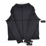 Harriss ウール混 ハイネック ケーブル セーター ニット ブラック レディース ハリス【中古】5-1225T∞