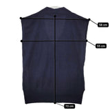 SI-HIRAI ウール アンゴラ混 ノースリーブニット ベスト ネイビー レディース スーヒライ【中古】5-1225T∞