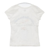 45R/45rpm monica ロゴ 半袖Ｔシャツ カットソー ホワイト レディース フォーティーファイブアールピーエム【中古】6-0423S∞