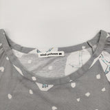 mina perhonen ts8817 cross bird コットン ワンピース 五分袖 チュニック グレー レディース ミナペルホネン【中古】5-1217M∞