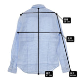 JOURNAL STANDARD リネン 長袖シャツ ブルー レディース ジャーナルスタンダード【中古】6-0308M∞