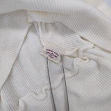 tamaki niime ハイネックリブニット 半袖 コットン カットソー ベージュ レディース 玉木新雌/タマキニイメ【中古】5-1215M∞