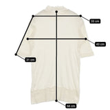 tamaki niime ハイネックリブニット 半袖 コットン カットソー ベージュ レディース 玉木新雌/タマキニイメ【中古】5-1215M∞