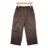 MHL. 595-1143504 FINE COMPACT COTTON POPLIN イージー パンツ ブラウン レディース エムエイチエル【中古】5-1215G∞