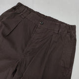 MHL. 595-1143504 FINE COMPACT COTTON POPLIN イージー パンツ ブラウン レディース エムエイチエル【中古】5-1215G∞