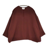 UNITED ARROWS COMFYスリットノーカラープルオーバー WINE 定価18920円 ブラウス 25SS ブラウン レディース ユナイテッドアローズ【中古】5-0902M♪