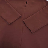 UNITED ARROWS COMFYスリットノーカラープルオーバー WINE 定価18920円 ブラウス 25SS ブラウン レディース ユナイテッドアローズ【中古】5-0902M♪