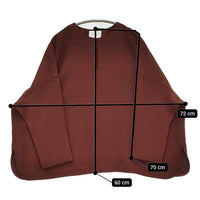 UNITED ARROWS COMFYスリットノーカラープルオーバー WINE 定価18920円 ブラウス 25SS ブラウン レディース ユナイテッドアローズ【中古】5-0902M♪