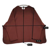 UNITED ARROWS COMFYスリットノーカラープルオーバー WINE 定価18920円 ブラウス 25SS ブラウン レディース ユナイテッドアローズ【中古】5-0902M♪