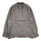 YACCOMARICARD コットン ピンタック バンドカラー ブラウス シャツ グレー レディース ヤッコマリカルド【中古】5-1215M∞