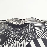 marimekko PIENI SIIRTOLAPUUTARHA 45×45 コットン クッションカバー インテリアその他 ブラック ホワイト レディース マリメッコ【中古】5-1108G◎