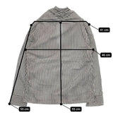 GALERIE VIE ストライプ プルオーバー コットン ブラウス シャツ ホワイト グレー レディース ギャルリーヴィー【中古】5-1215M∞